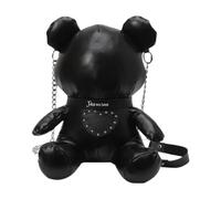 Hellery Borsa a tracolla con tema orso per ragazze che amano le feste estive, Nero