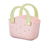 Hellery Borsa Da Spiaggia Cesto Da Bagno Organizzatore per Doccia Contenitore Portatile con Doppi Manici per Un Facile Trasporto Adatto per Palestra Campeggi, Rosa