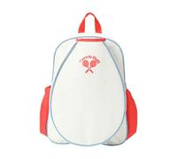 Hellery Borsa da Tennis con Spazio per Racchette, Rastrelliera per Squash E Palline da Pickleball, Bianco