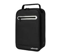 Hellery Borsa Portascarpe Golf Cerniera Frontale Borsa Scarpe da Golf Forma Rettangolare Organizer Scarpe Portatile per Golfisti, Array, Nero