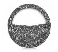 Hellery Borsa Rotonda con Manico Scomparto Singolo Borsa Glitter Struttura Rigida Contenitore Portatile per Ginnastica Ritmica, Danza, Array, Piccola Anatra Grigia, M