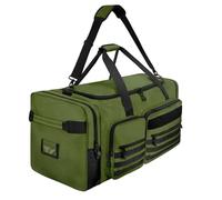 Hellery Borsone con Tracolla Regolabile Impermeabile Borsone con Tasche Laterali Resistente Borsa da Baseball per Partite, Array, Verde Militare