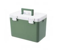 Hellery Box Frigo con Maniglia Superiore Isolato Contenitore Isotermico con Chiusure a Leva Riutilizzabile Contenitore Isotermico Portatile, Verde, 12L