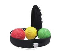 Hellery Boxe Ball Headband Ball On String con Headband Hand Eye Coordination Training Migliora La velocità di Reazione Regolabile per L'allename, 1 Fascia 3 Palline