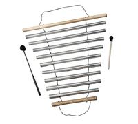 Hellery Campanelli a per Meditazione, Strumento a Percussione Manuale, 9, per Aula, Ufficio, Relax, Regalo per Bambini, Argento