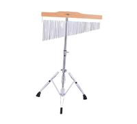 Hellery Campanello a Barra per Strumenti Musicali con Funzione di Percussione, Supporto Didattico, Supporto Regolabile, Carillon a Fila Singola per Principian, Argento, 36 Note