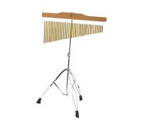Hellery Campanello a Barra per Strumenti Musicali con Funzione di Percussione, Supporto Didattico, Supporto Regolabile, Carillon a Fila Singola per Principian, Oro, 36 Note