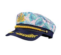 Hellery Cappello da Marinaio con Visiera Casual | Nautico, Cappello da, Strutturato, Berretto, per Feste a Tema, Stampa