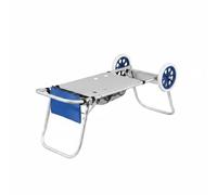Hellery Carrello Portapacchi Pieghevole in Alluminio Portatile Carrello da Spiaggia Pieghevole Leggero Trolley Portapacchi per Viaggio, Shopping, Blu Reale