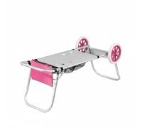 Hellery Carrello Portapacchi Pieghevole in Alluminio Portatile Carrello da Spiaggia Pieghevole Leggero Trolley Portapacchi per Viaggio, Shopping, Rosa