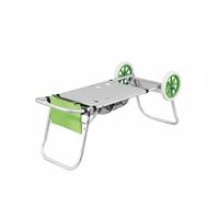 Hellery Carrello Portapacchi Pieghevole in Alluminio Portatile Carrello da Spiaggia Pieghevole Leggero Trolley Portapacchi per Viaggio, Shopping, Verde Chiaro