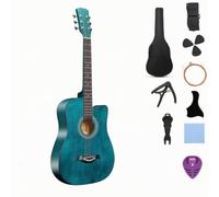 Hellery Chitarra Acustica da Chitarra Folk Leggera Strumento per Principianti, Ragazzi, Casa, Scuola di Musica, Blu