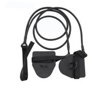 Hellery Cintura da Nuoto con Corda Elastica Elastico da Nuoto Compatta Attrezzatura per Nuotatori, Nero, Allenatore Di Nuoto Triangolare Antiruggine, 60 Libbre