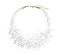 Hellery Collana di Perle a Grappolo, Bavaglino da Spiaggia, Gioiello Regalo per, Bianco
