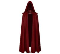 Hellery con Fibbie Gotico Spalline Strutturate, con Fibbia Anello, Fantasy, Abbiamento, per Fiere del Fumetto, Feste in Maschera, Rosso, S