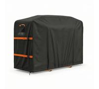 Hellery Copertura Completa Impermeabile Copertura con Cerniera Durevole Custodia Esterna per Garage, Molo , 145 32 57ins 368 81 145cm , Nero 600D PVC
