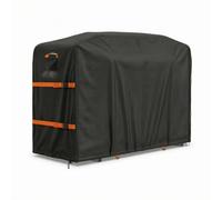 Hellery Copertura Completa Impermeabile Copertura con Cerniera Durevole Custodia Esterna per Garage, Molo , 145 32 57ins 368 81 145cm , Nero 420D Rivestito Argento