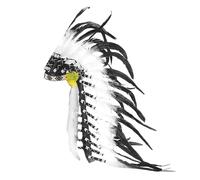 Hellery Copricapo indiano, copricapo di piume artificiali, fascia per la danza