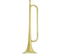 Hellery Corno in Sib Lucido Corno da Sfilata Portatile Tromba Naturale per Concerti All'aperto, Oro