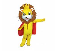 Hellery Costume Leone Mascotte Tuta Unisex con Testa Cartonata E Criniera Materiale Cristallo Morbido E Poliestere Adatto a Marketing Animazione Punti Vendita, 175-185cm, Leone H