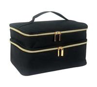 Hellery Custodia da Cucito Grande con Divisori Rimovibili Portatile Organizzatore Resistente All'abrasione Borsa per Sarti Esperti, Stanza Dei Lavori Manuali, Nero