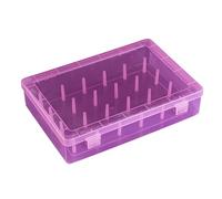 Hellery Custodia Portatile, Antipolvere, Trasparente E Vuota per 24 Rocchetti di Filo Da Cucito E Ricamo, Rosa