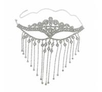 Hellery Danza Boho con Copricapo Maschera di Rame con Catene Pendenti per in Maschera Spettacolo a Tema