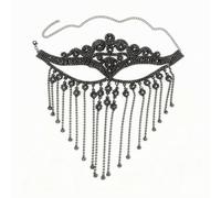 Hellery Danza Boho con Copricapo Maschera di Rame con Catene Pendenti per in Maschera Spettacolo a Tema