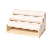 Hellery Espositore per Braccialetti, Espositore a 3 Livelli, Staccabile, Pratico E Durevole, Organizer per Vetrina per Uso Domestico E Da Esposizione, Beige