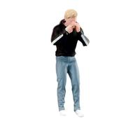 Hellery Figura 1/64 in Resina, Posa, Scena, Accessori per La Fotografia, Miniatura, Cappotto Nero