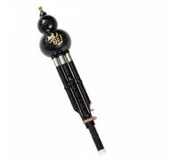 Hellery Flauto Principale Bambù Principiante Cucurbit Gourd 7 Fori con Motivi Dettagliati E Facile Utilizzo Adatto a Studenti Adulti Avvio Percorso Musicale, Acciaio Nero Chiave C