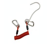 Hellery Gancio da Immersione Scuba Hook Moschettone Acciaio 316 Cavo a Molla 7x7 Rivestito TPU per Ancoraggio a Punto Fisso E Controllo Posizione Adatto per, Rosso, S