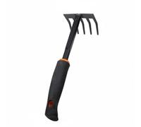 Hellery Giardinaggio Pala Mano Trapiantatore Zappetta Cazzuola in Metallo Robusto Stampato a con Presa Comoda Che Riduce l'Affaticamento Adatta per Orto, Rastrello A 5 Denti