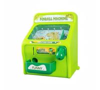 Hellery Gioco Biglie Bambini Gioco da Tavolo Lancia Biglie Mini Pinball con Luci Suoni Materiale Plastica Resistente Adatto per Regalo Feste Intrattenimento Domestico, Verde con Dinosauro