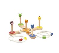 Hellery Gioco Del Lancio Degli Anelli Sicuro Lancio Degli Anelli in Legno Completo Giocattolo per Bambini, Scuole Scuole Dell'infanzia, Ludoteca, Cameretta