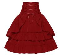 Hellery Gonna Midi Arricciato Gonna con Corsetto | Tessuto Leggermente Elastico, Abbigliamento, per Il Tempo, Danza, Cosplayer