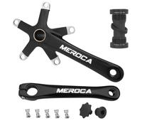 Hellery Guarnitura Integrata Leggero Pedivella Integrata Rigido Pedivella con Mozzo a 5 Bulloni per Ciclisti, Pedivelle Sinistra E Destra + Movimento Centrale