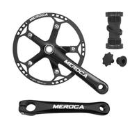 Hellery Guarnitura Integrata Leggero Pedivella Integrata Rigido Pedivella con Mozzo a 5 Bulloni per Ciclisti, Pedivelle Sinistra E Destra + Movimento Centrale + Corona 47T