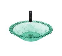 Hellery Hanging Bird Feeder Bagno per Uccelli Sospeso Mangatoia Vaschetta Ciotola Conciotola Modellata Plastica Leggera per Bere E Nutrire Adatto a Balcone Giardino, Verde, Verde