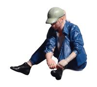 Hellery in Miniatura in 1/64, Riparata E Dipinta, da Collezione, Simulazione di Piccole Figure per La Progettazione di Micro-paesaggi, Allacciare Le Scarpe