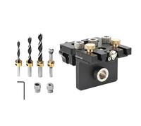 Hellery Joining Connector Dima per Spinatura per Mobili Guida Foratura per Connettori Attrezzo da Banco per Legno in Lega di Alluminio CNC Adatto a Montaggio, Per Fori Da 12mm