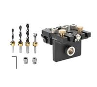 Hellery Joining Connector Dima per Spinatura per Mobili Guida Foratura per Connettori Attrezzo da Banco per Legno in Lega di Alluminio CNC Adatto a Montaggio, Per Fori Da 15mm