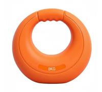 Hellery Kettlebell Fitness Palla Peso Manubrio Ghisa Morbida Superficie Vinile Tattile Nucleo Sabbia Bilanciato Manico Ergonomico Adatta per Training, Arancione, 8KG/Pezzo