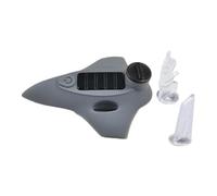 Hellery Luce Ricaricabile per Casco con Sette modalità di Illuminazione, Lampada di Segnalazione per Bicicletta, Accessorio Impermeabile E Portatile Adatto PE, Grigio