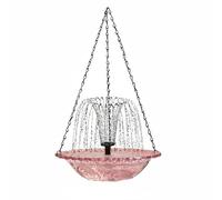 Hellery Mangiatoia Uccelli Bagno Uccelli Vassoio Appeso Ornamento da Esterno con Superficie Liscia Che Si Pulisce in Un Attimo Adatta per Giardino Balcone Cortile Patio, Rosa, D Style Solar