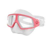 Hellery Maschera da Subacquea con Naso Coperto Vetro Temperato Maschera Subacquea in Silicone Visione Limpida Attrezzatura Sportiva Acquatica per Nuoto , Bianco E Rosa Pesca , Taglia Unica