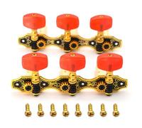 Hellery Meccaniche Classica 3L 3R Finitura Nero Dorato Meccaniche 1:14 Durevole Tuning Machine Set 3L 3R per Chitarristi Classici, Sostituzione, Riparazione