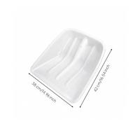 Hellery Pala Composito Pala Badile Cucchiaio Agricolo Attrezzo Giardino in Plastica Temperata Robusta per Gestione Materiali Sfusi Adatta per Aia Serre Cura, Bianco, Medio 42x38 CM