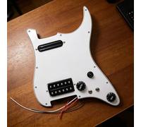 Hellery Pannello Pickup Musica Pickguard Assemblato con Alnico 5 Potenziometri B500k A500k Interruttori Split Indipendenti Fori E Viti Pronti Adatto a Chitarra Elettrica Studio, Zebra