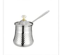 Hellery Pentolino Latte Professionale | Resistente, pentolino Montalatte con Coperchio, Preciso, per, Argento, 400ML